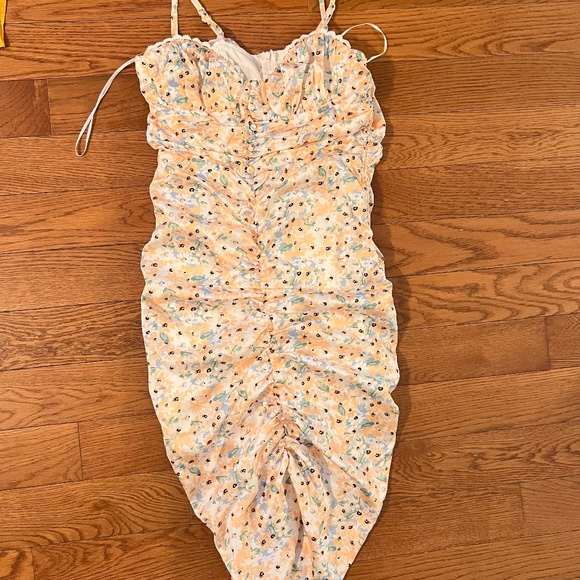 NWT Morning Mist/White Fox Floral Midi Dress - Picture 2 of 5